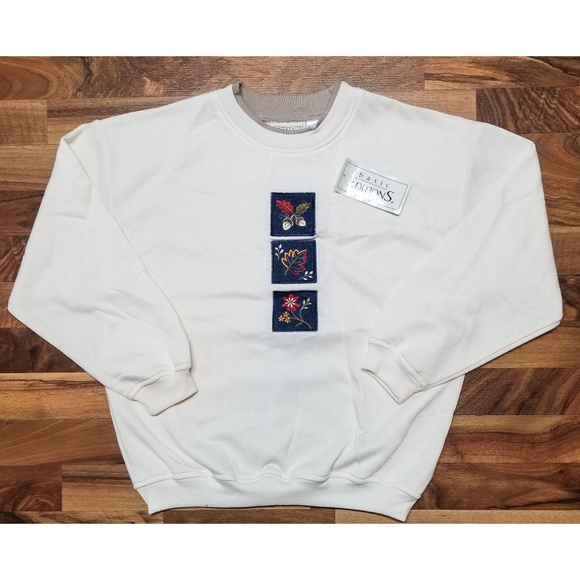 Basic Editions Sweaters - NWT Basic Editions Embroidered Sweater. So Soft!